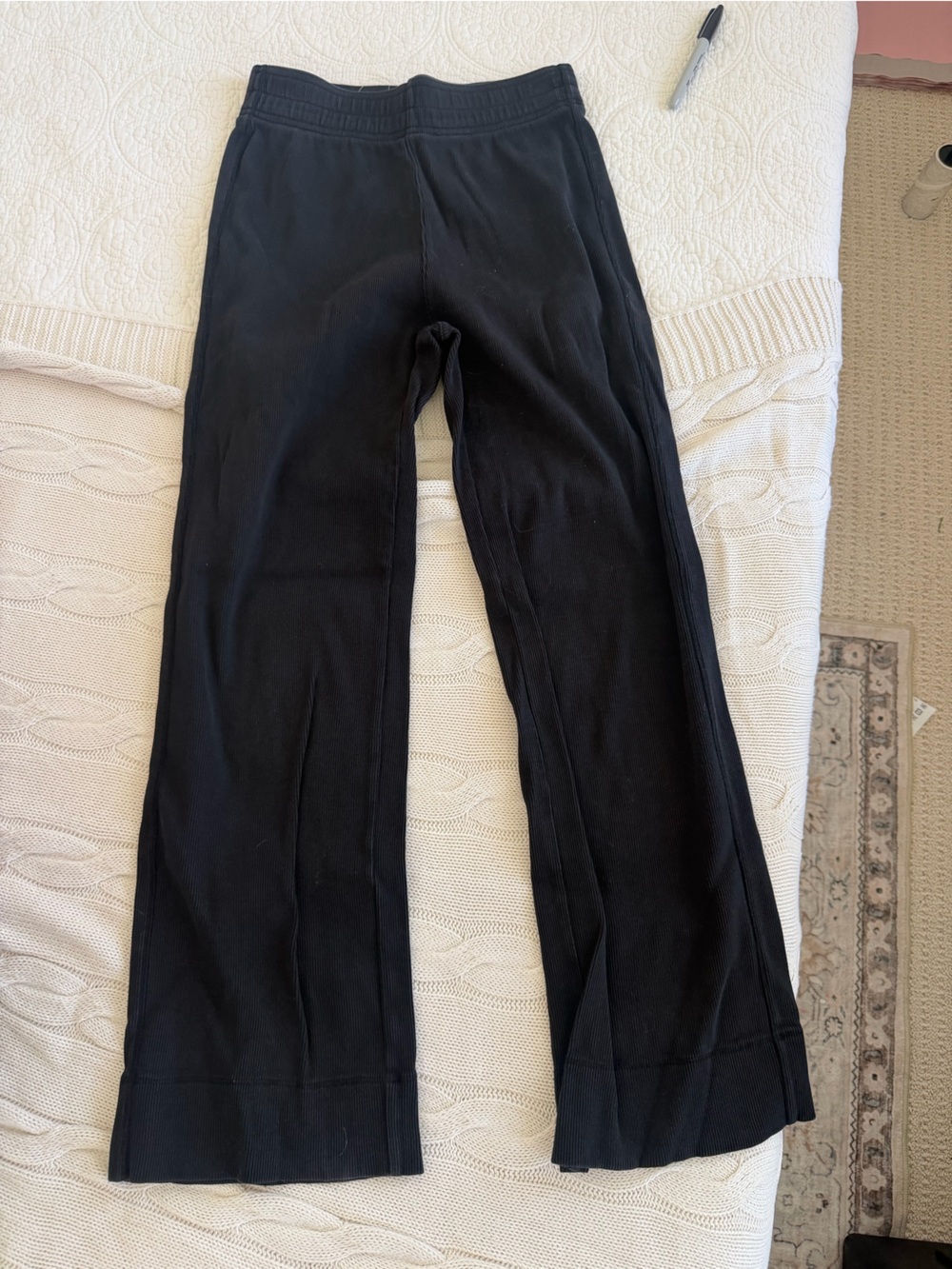 Everlane Black Wide-Leg Track Pants